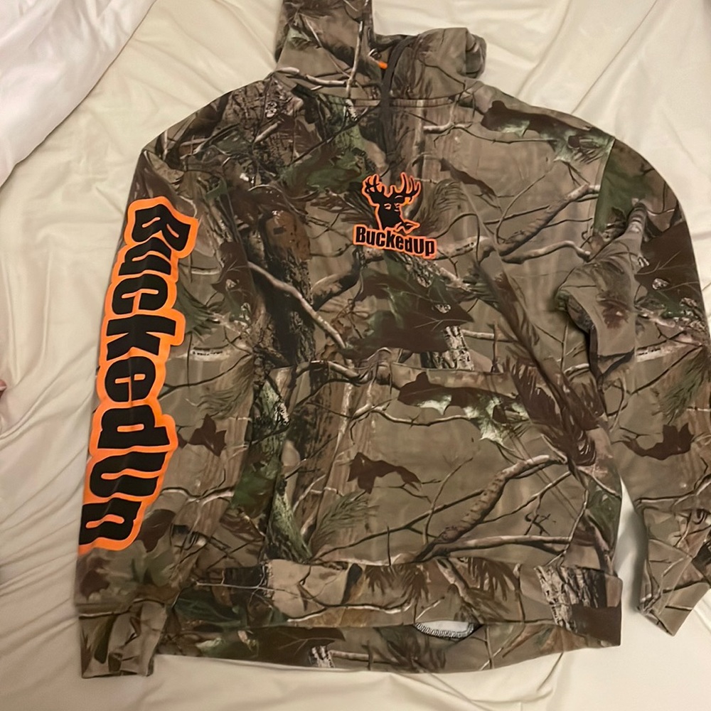 BuckedUp Orange Camouflage Hoodie